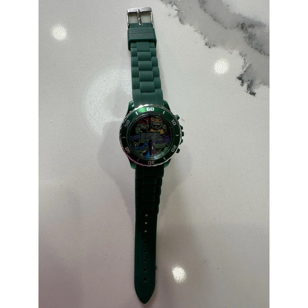 Nickelodeon Teenage Mutant Ninja Turtles Digital Watch LightUp Viacom GRN  2023